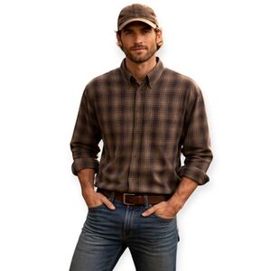 Barbour Classic Tartan Tailored Paid Preppy Shirt Mens Size XXL